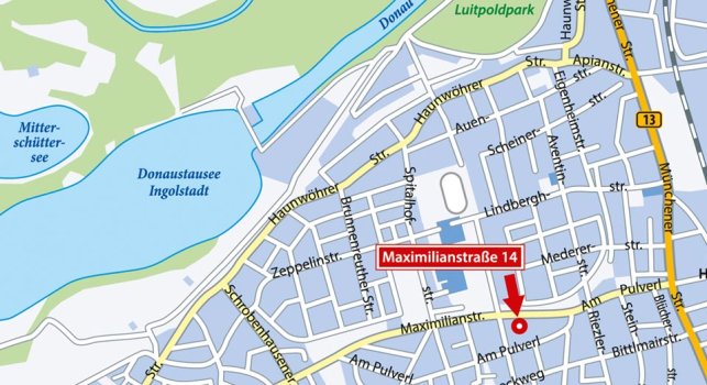 Maximilianstraße 14 Karte